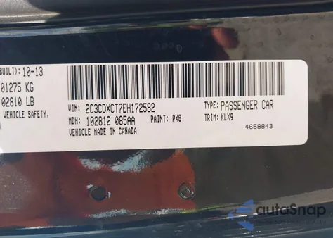 2014 Dodge Charger Road/Track из США, поврежденный, VIN 2C3CDXCT7EH172582